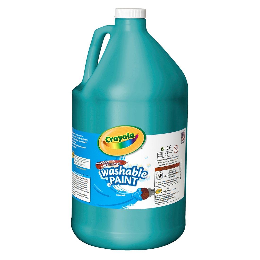 Gallon Jug of Turquoise Blue Crayola Washable Paint