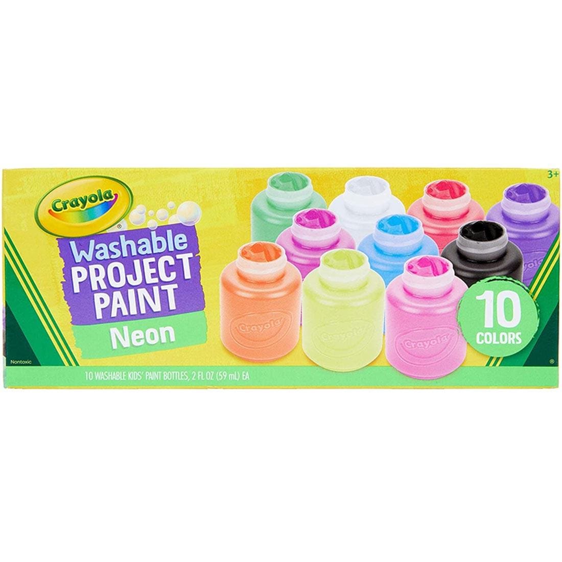 Package of Crayola Washable Neon Project Paint