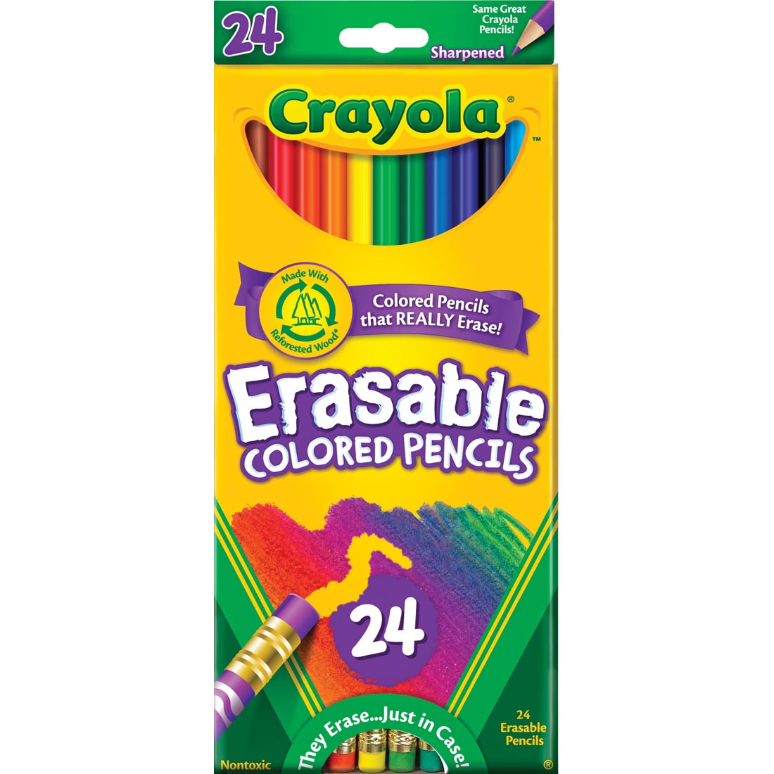 Package of Crayola Erasable Colored Pencils
