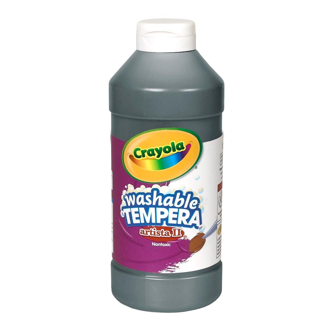 Bottle of Black Crayola Artista II Washable Tempera Paint