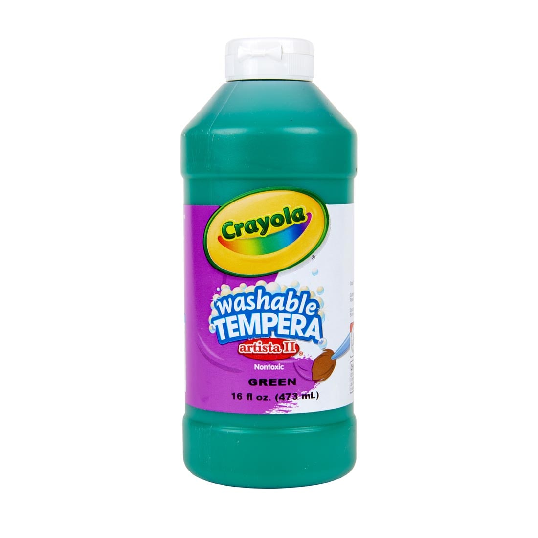 Bottle of Green Crayola Artista II Washable Tempera Paint