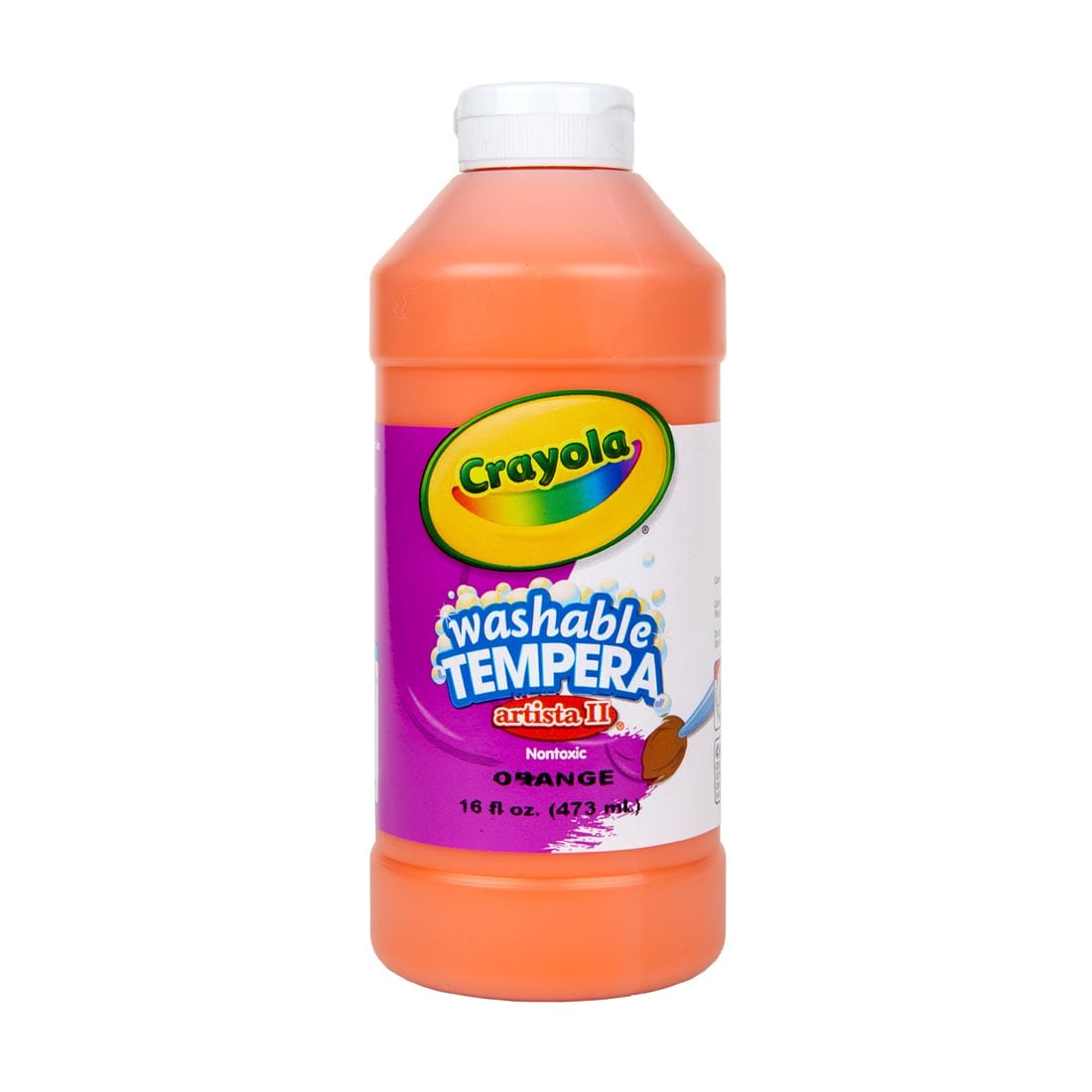 Bottle of Orange Crayola Artista II Washable Tempera Paint