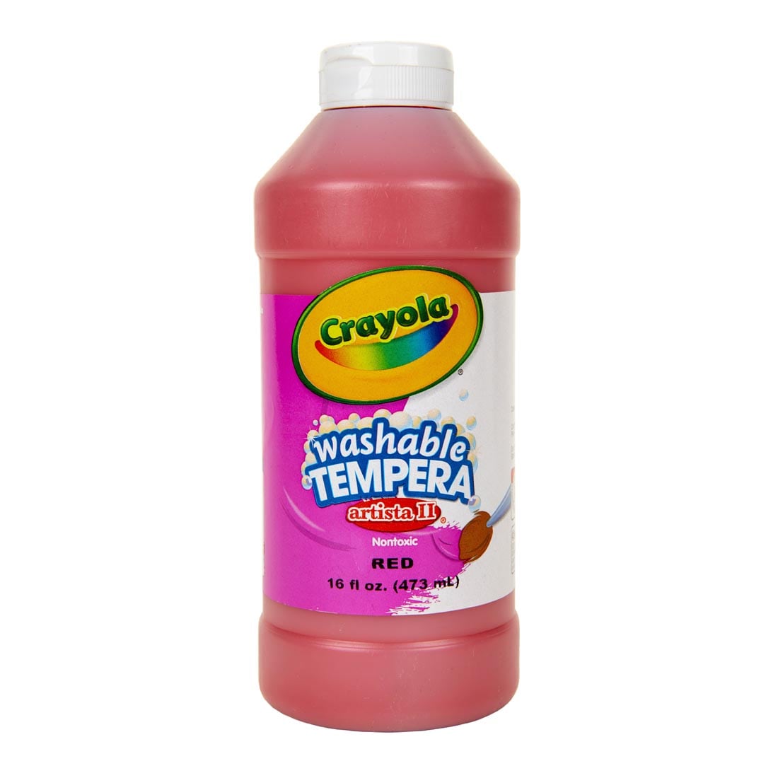 Bottle of Red Crayola Artista II Washable Tempera Paint