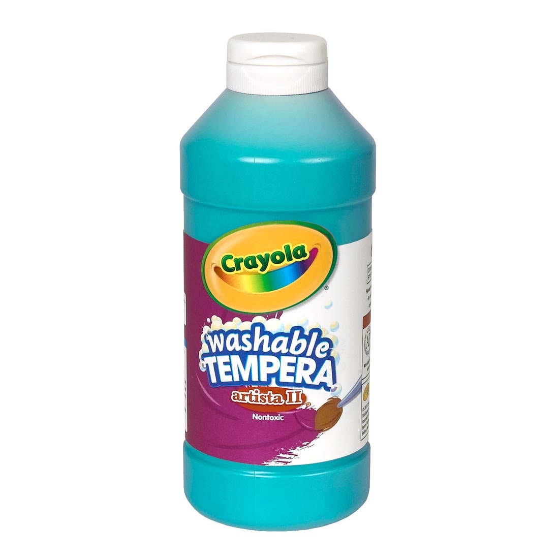 Bottle of Turquoise Blue Crayola Artista II Washable Tempera Paint