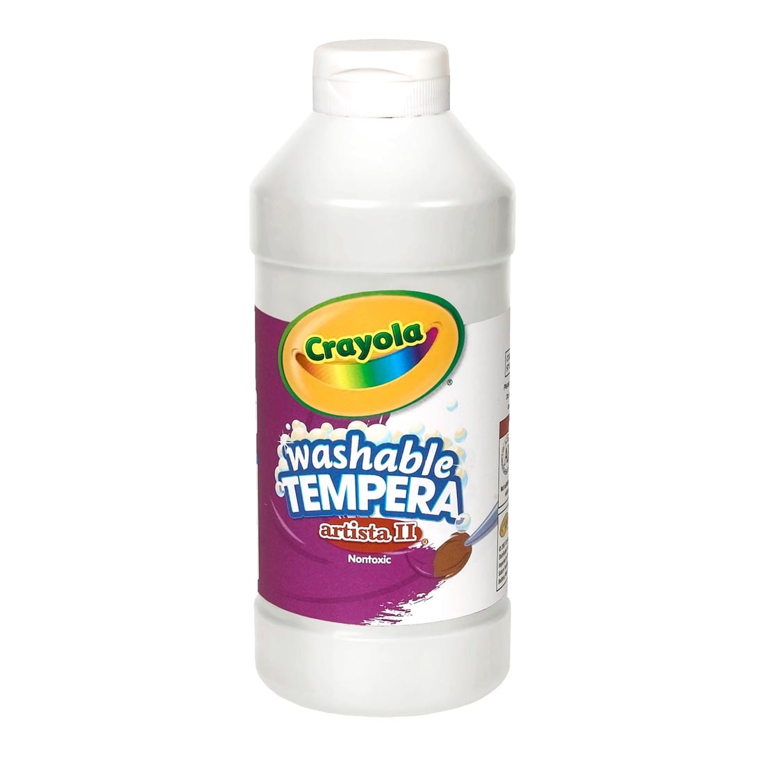 Bottle of White Crayola Artista II Washable Tempera Paint