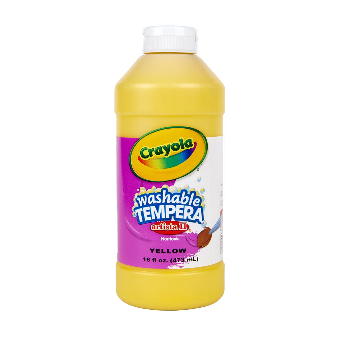Bottle of Yellow Crayola Artista II Washable Tempera Paint