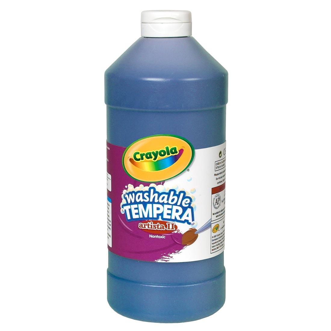 Bottle of Blue Crayola Artista II Washable Tempera Paint