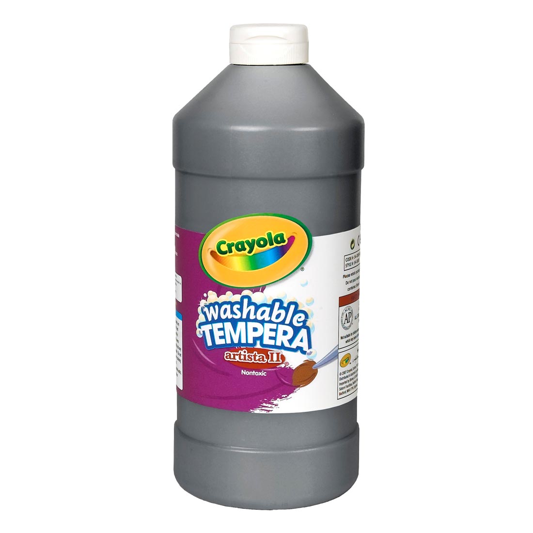 Bottle of Black Crayola Artista II Washable Tempera Paint