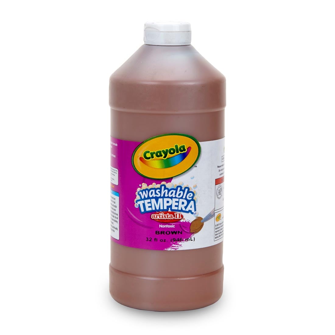 Bottle of Brown Crayola Artista II Washable Tempera Paint