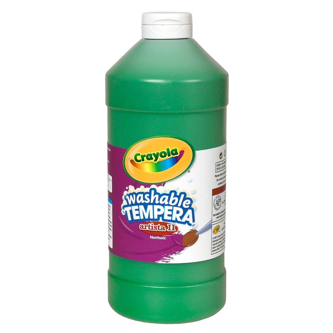 Bottle of Green Crayola Artista II Washable Tempera Paint