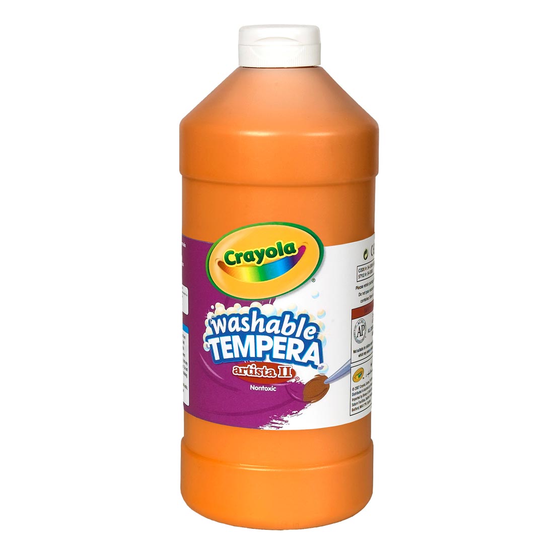 Bottle of Orange Crayola Artista II Washable Tempera Paint