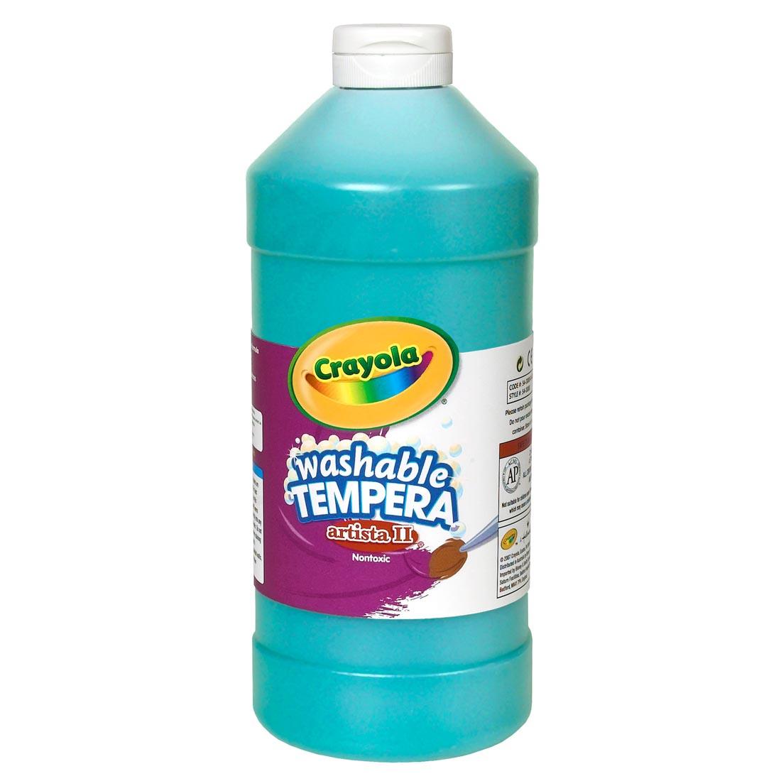 Bottle of Turquoise Blue Crayola Artista II Washable Tempera Paint