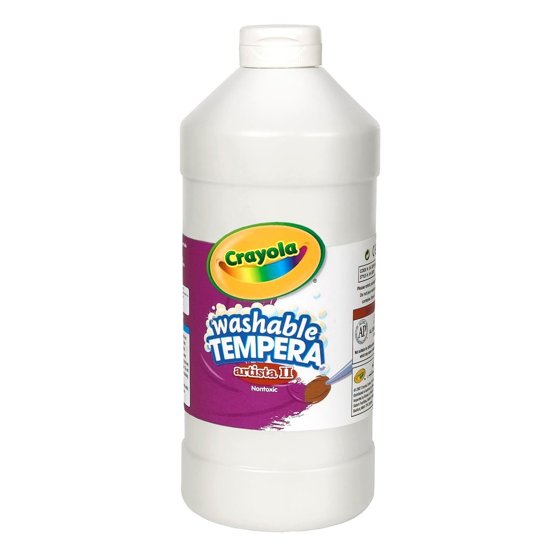 Bottle of White Crayola Artista II Washable Tempera Paint