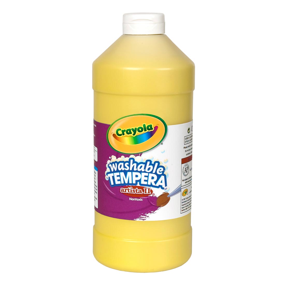 Bottle of Yellow Crayola Artista II Washable Tempera Paint