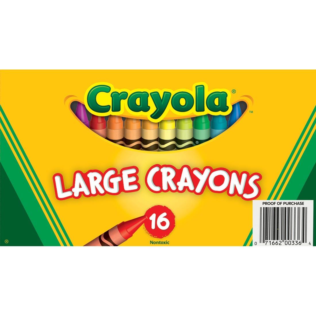 box of Crayola Large Crayons 16-Color Set