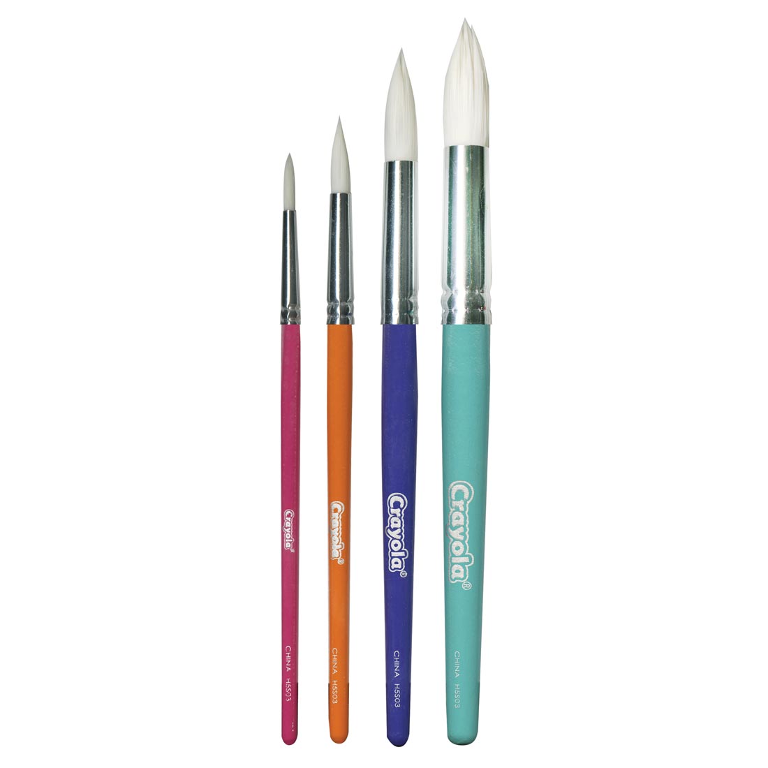 Set of 4 Round Crayola Brushes