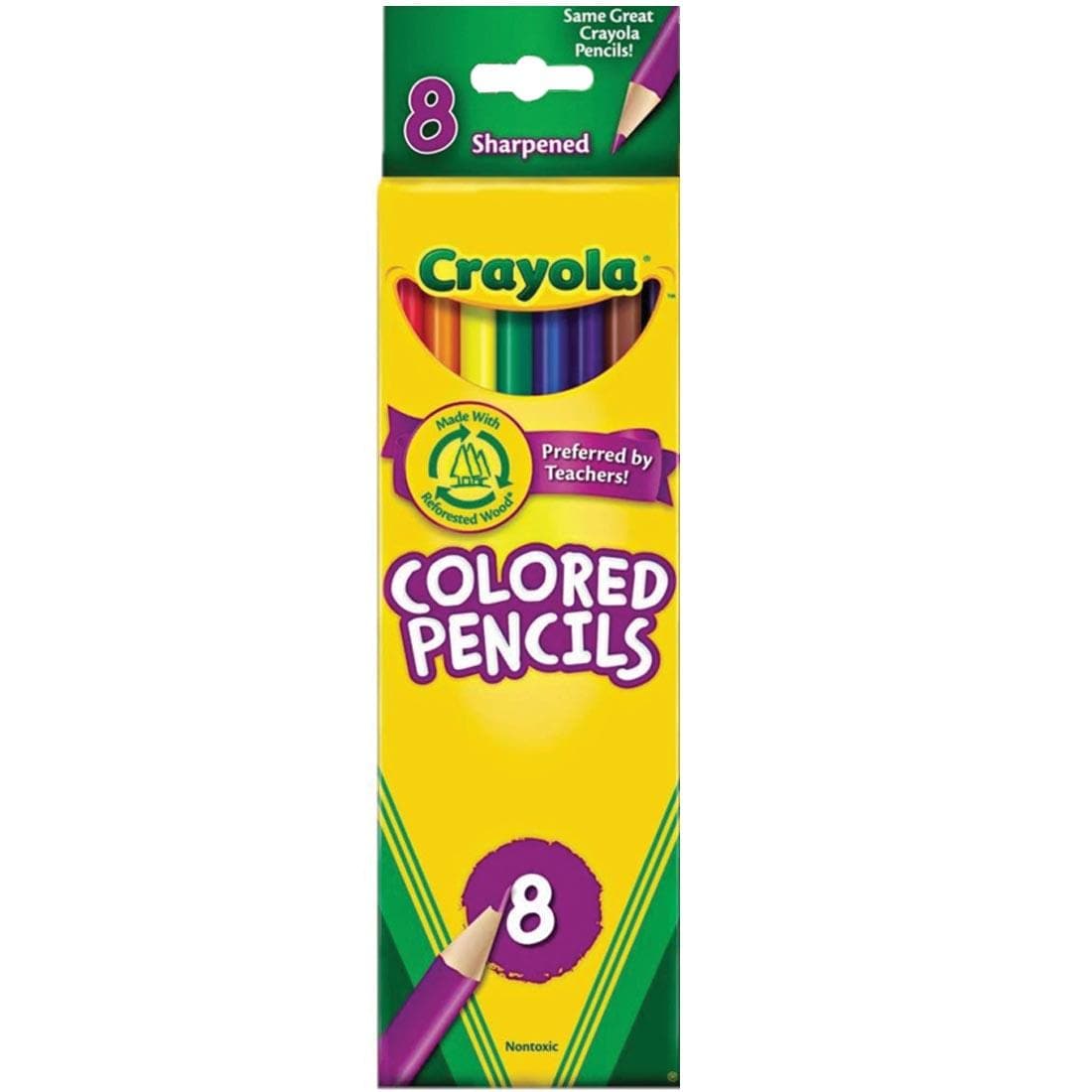 Package of Crayola Colored Pencils 8-Color Set