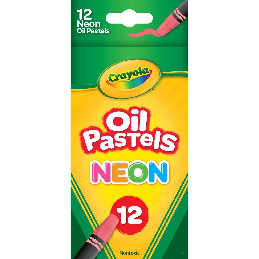 Box of 12 Crayola Neon Oil Pastels