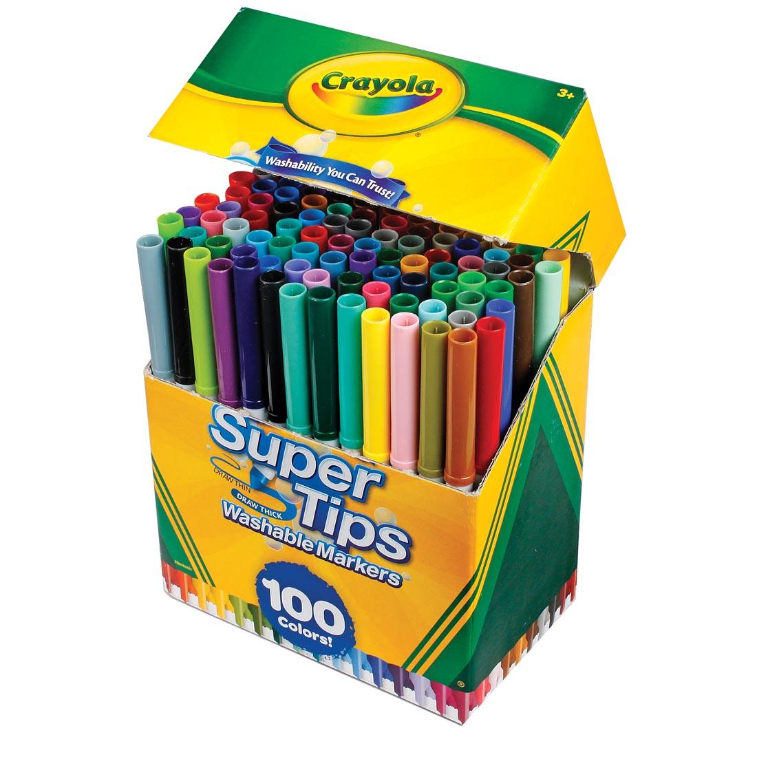 I recently bought the 100 pack of Crayola's Super Tip markers