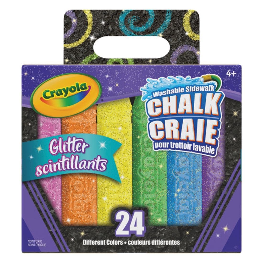 Crayola Glitter Washable Sidewalk Chalk