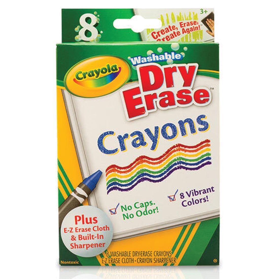 Package of Crayola Washable Dry Erase Crayons Original Colors