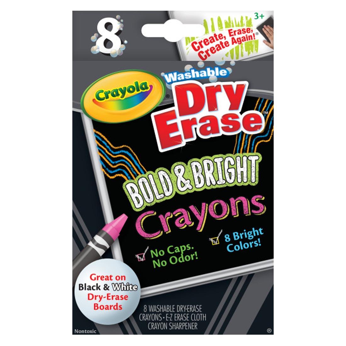Crayola Washable Window Markers 8 Different Colors Bright Bold