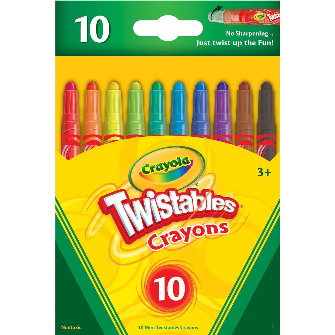 Package of Crayola Mini Twistables Crayons, 10-Count Set