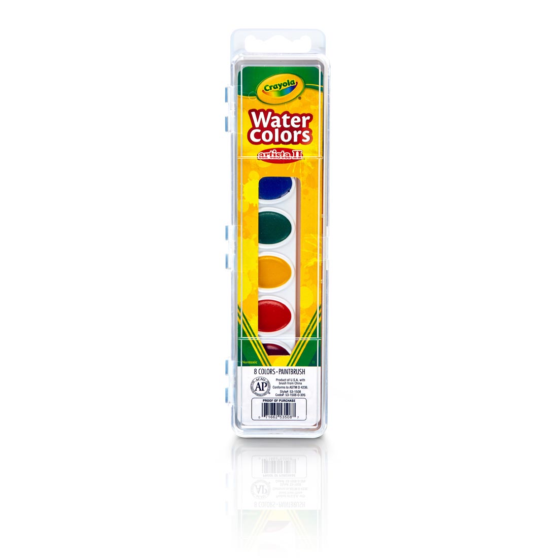 Crayola Artista II Oval Pan Watercolors 8-Color Set