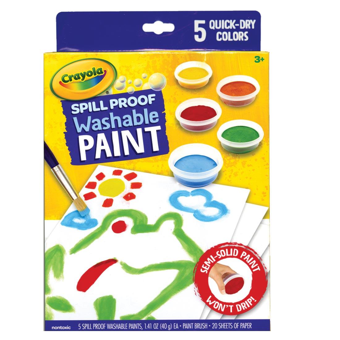 Package of Crayola Spill Proof Washable Paint