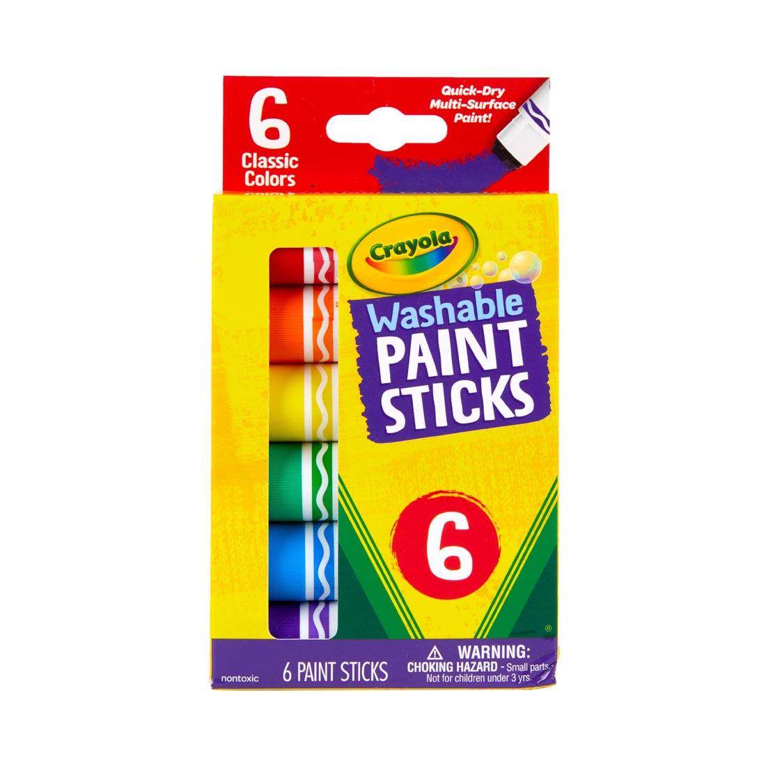 Crayola Washable Paint Sticks 6-Color Set