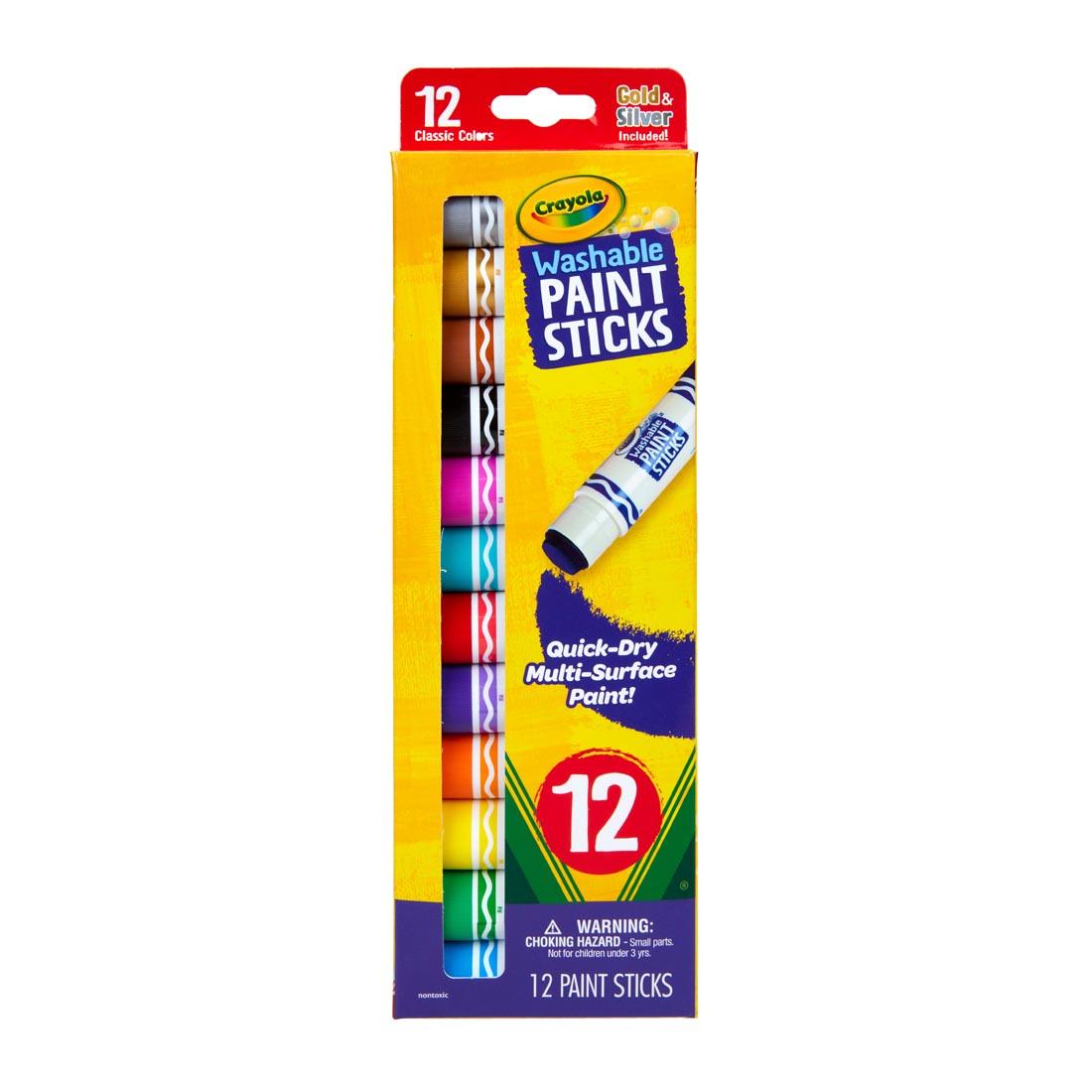 Crayola Washable Paint Sticks 12-Color Set