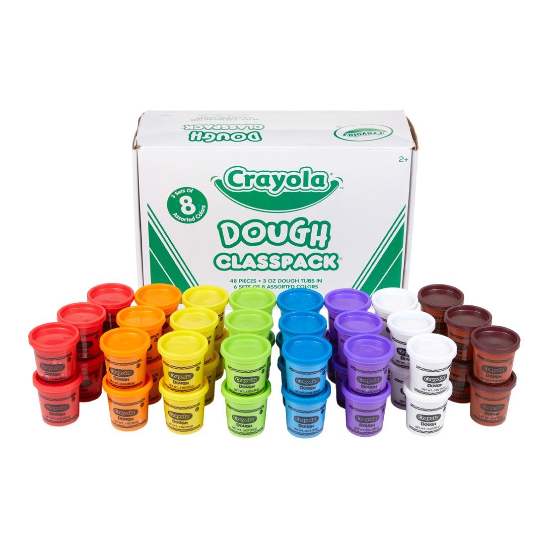 Crayola Dough 48-Count Classpack with 6 small tubes each of 8 colors.