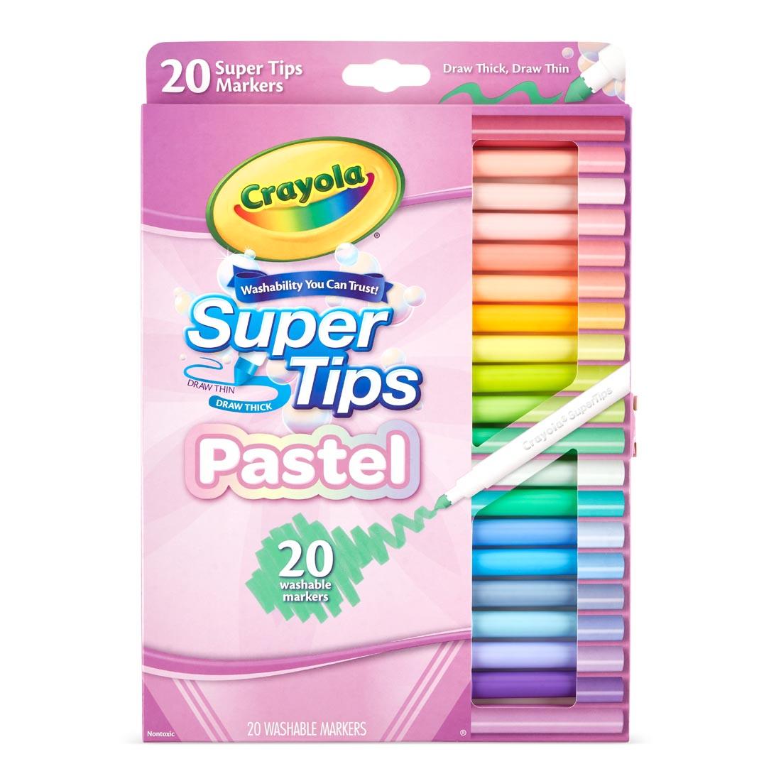 Crayola Washable Super Tips Markers 20-Color Pastel Set