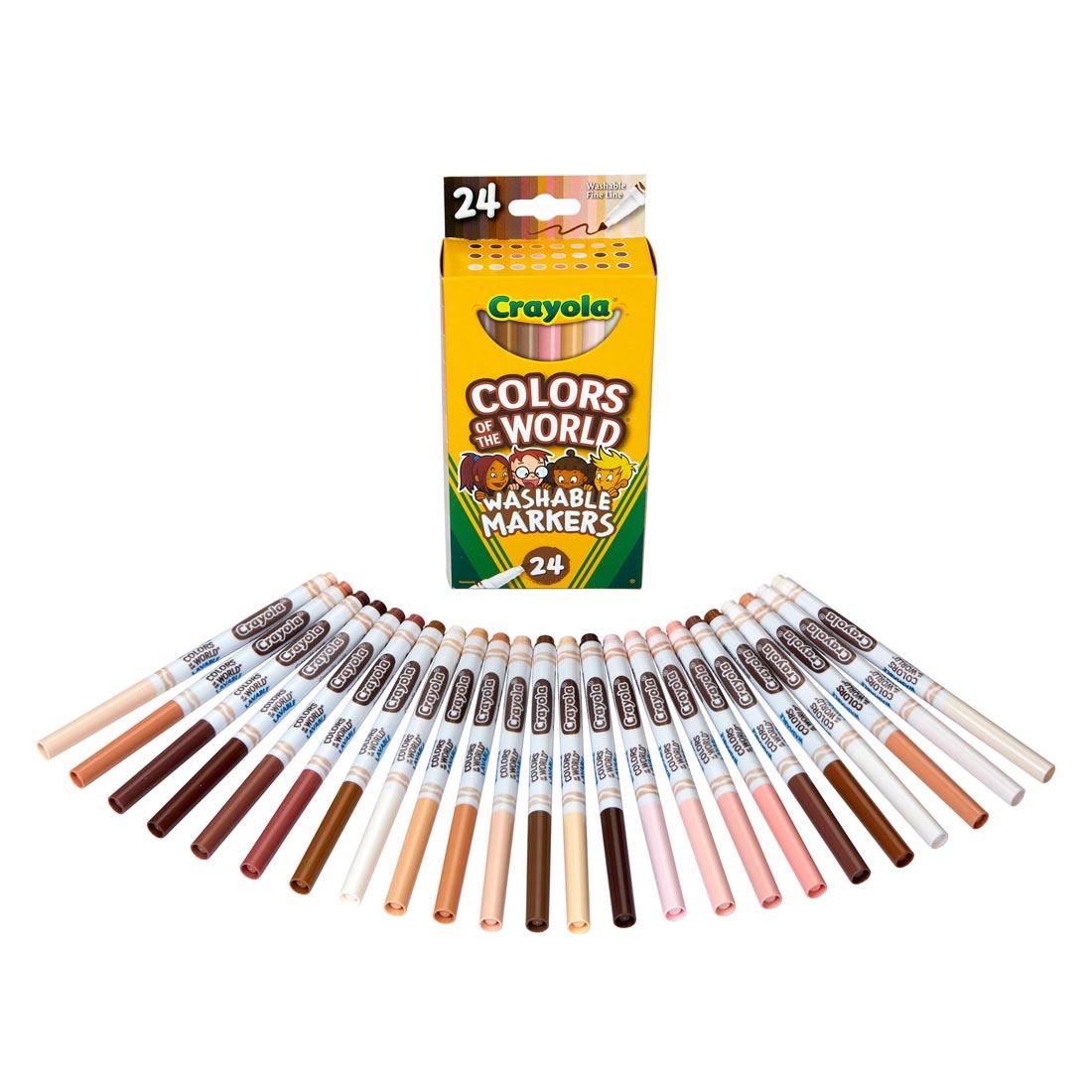 Crayola Colors Of The World Washable Fine Line Markers 24Count Set