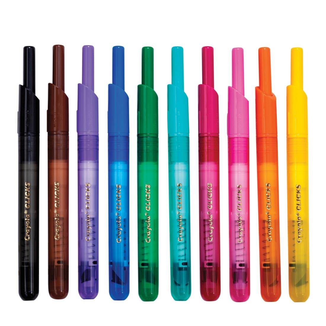 Crayola CLICKS Retractable Markers in 10 colors