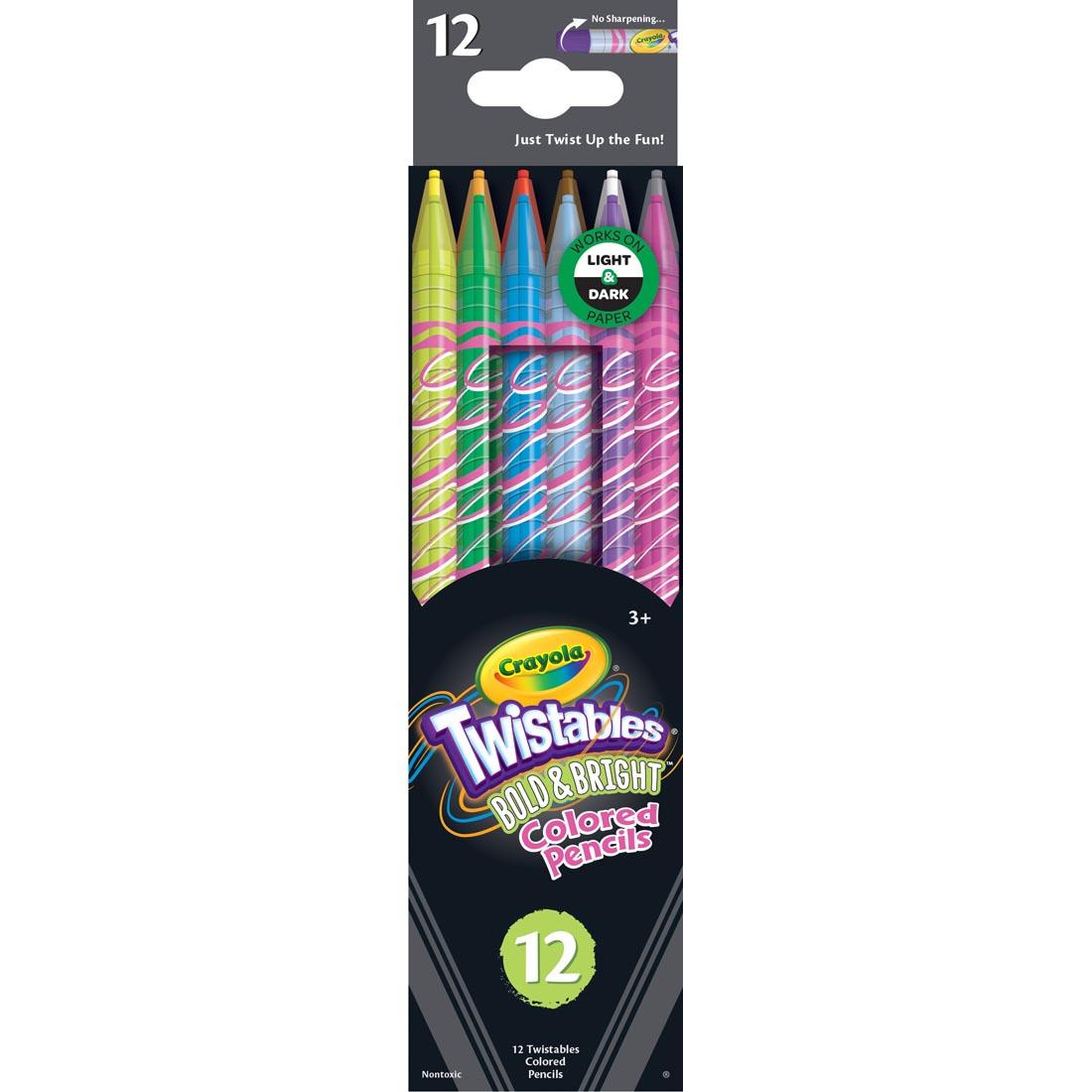 Crayola Twistables Bold & Bright Colored Pencils 12-Color Set