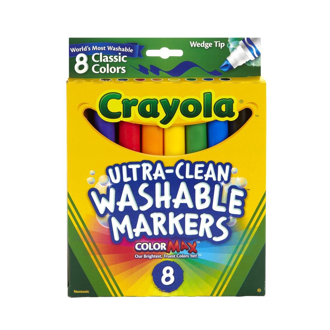 Package of 8 Crayola Ultra-Clean Washable Wedge-Tip Markers