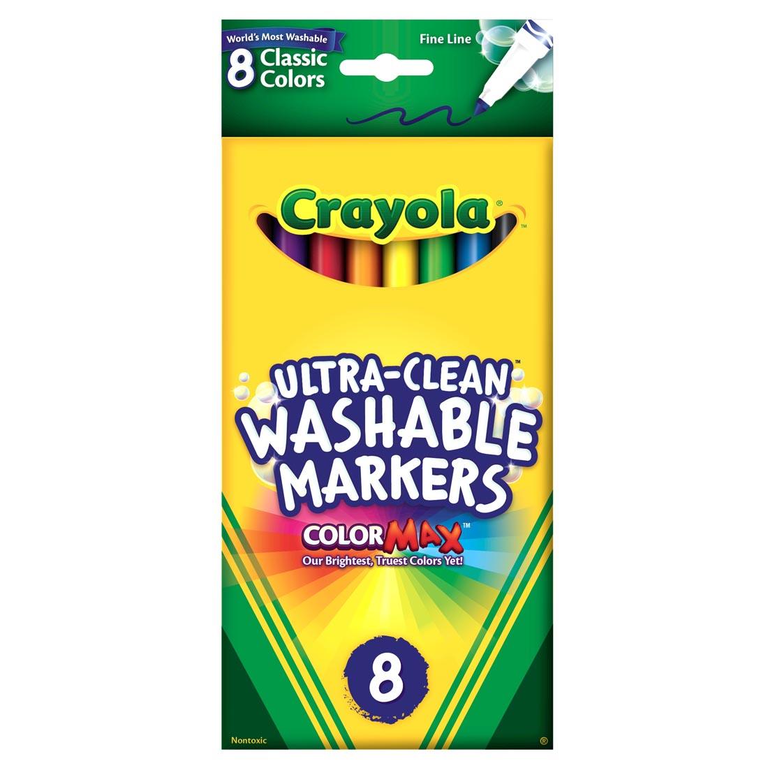 Crayola Ultra-Clean Washable Fine Line Markers 8-Color Set
