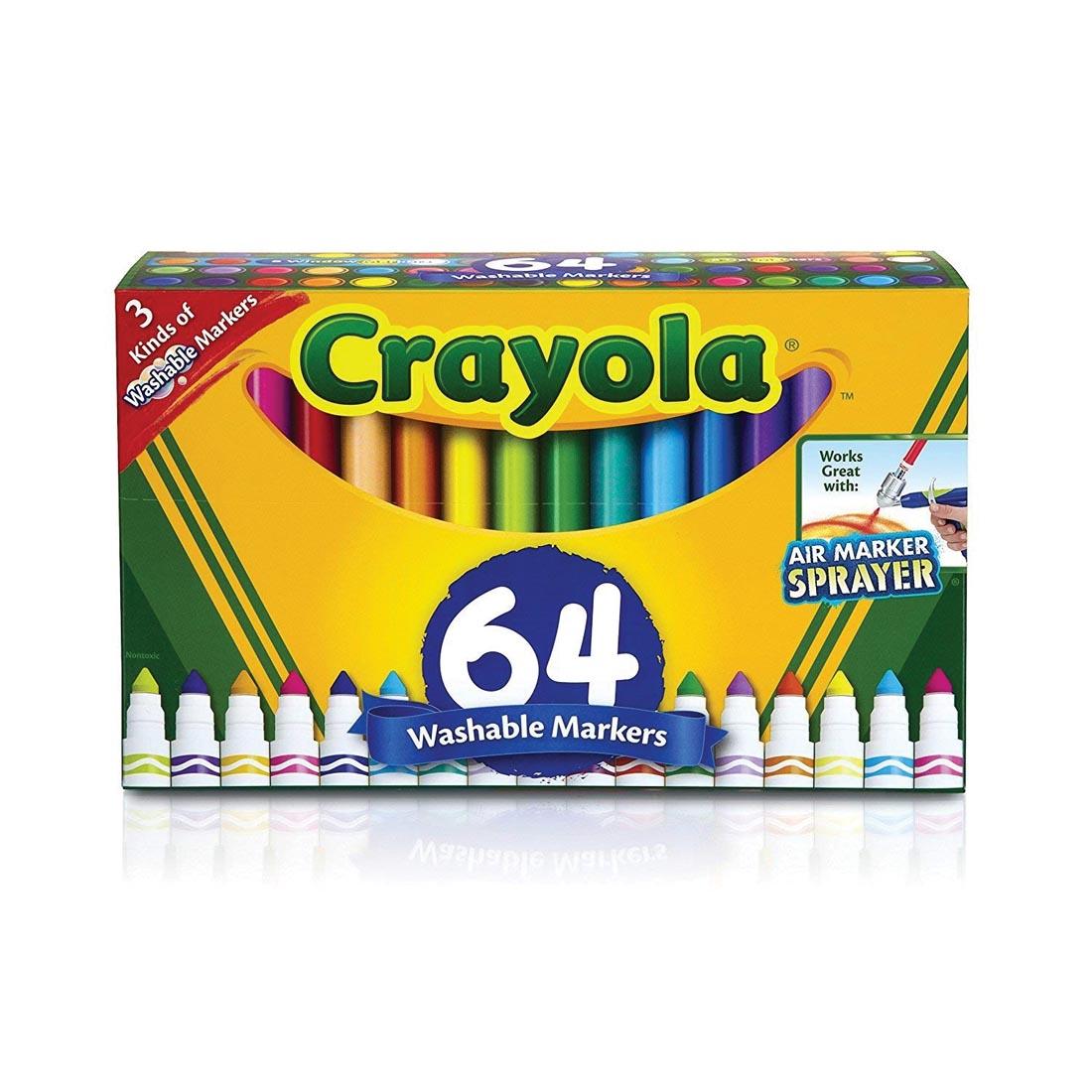 Crayola 64-Count Washable Broad Line Marker Variety Pack