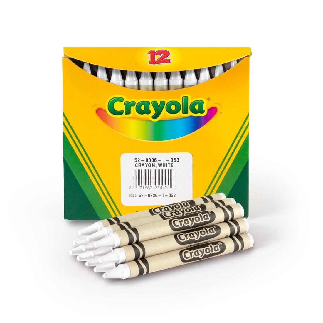 Box of Crayola Regular Crayon Refills with 12 White Crayons