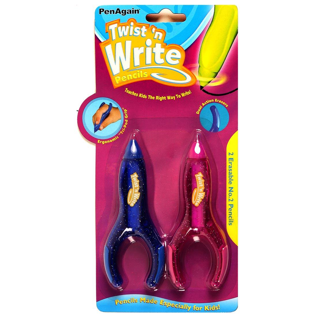 Package of two Twist 'N Write Pencils by PenAgain