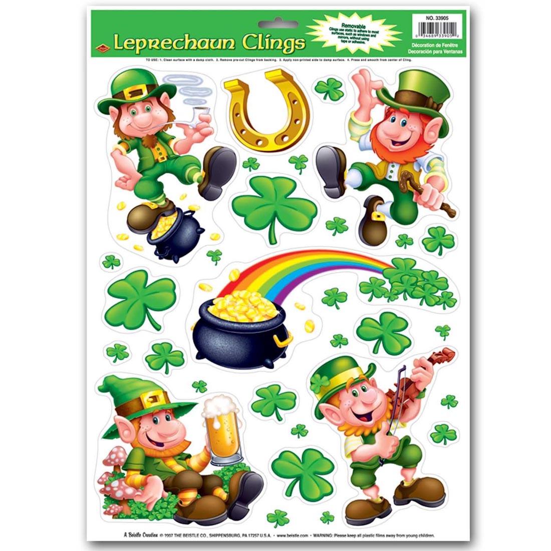 Leprechaun Window Clings By Beistle Company