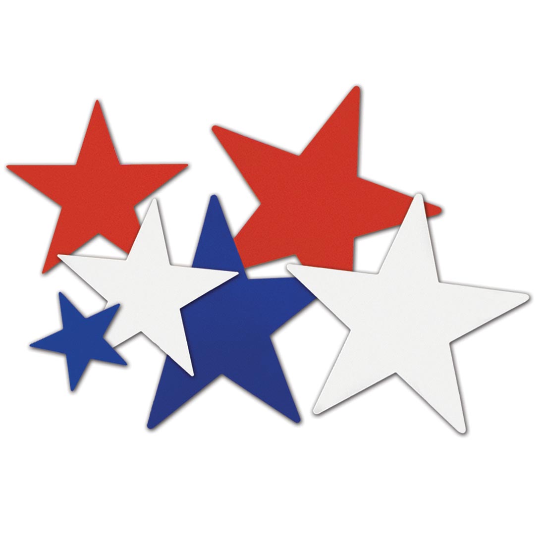 Patriotic Red, White and Blue Star Cutouts