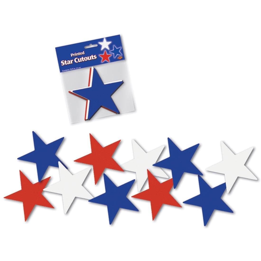 Patriotic Red, White and Blue Star Cutouts