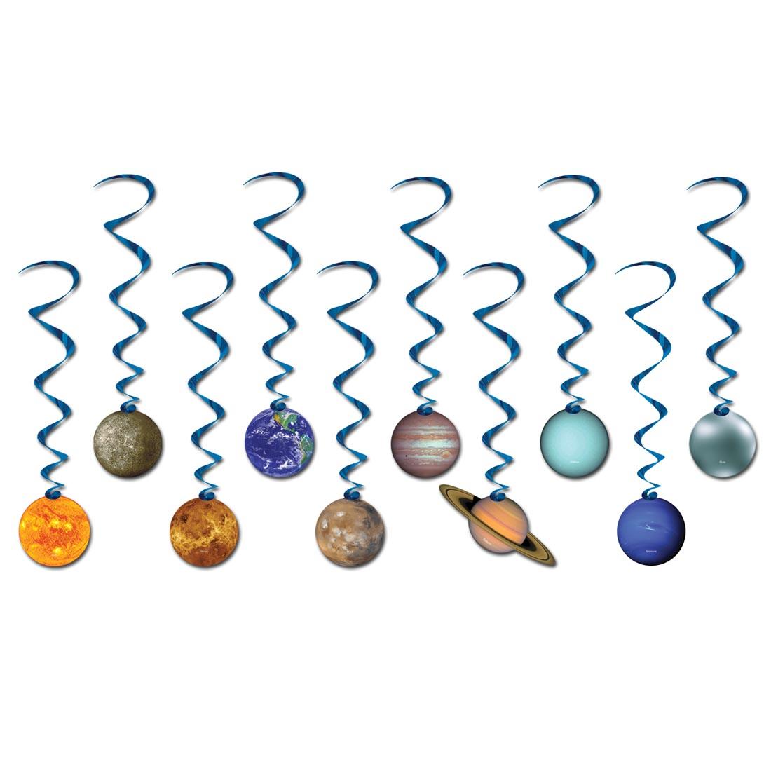 Solar System Whirly Decorations