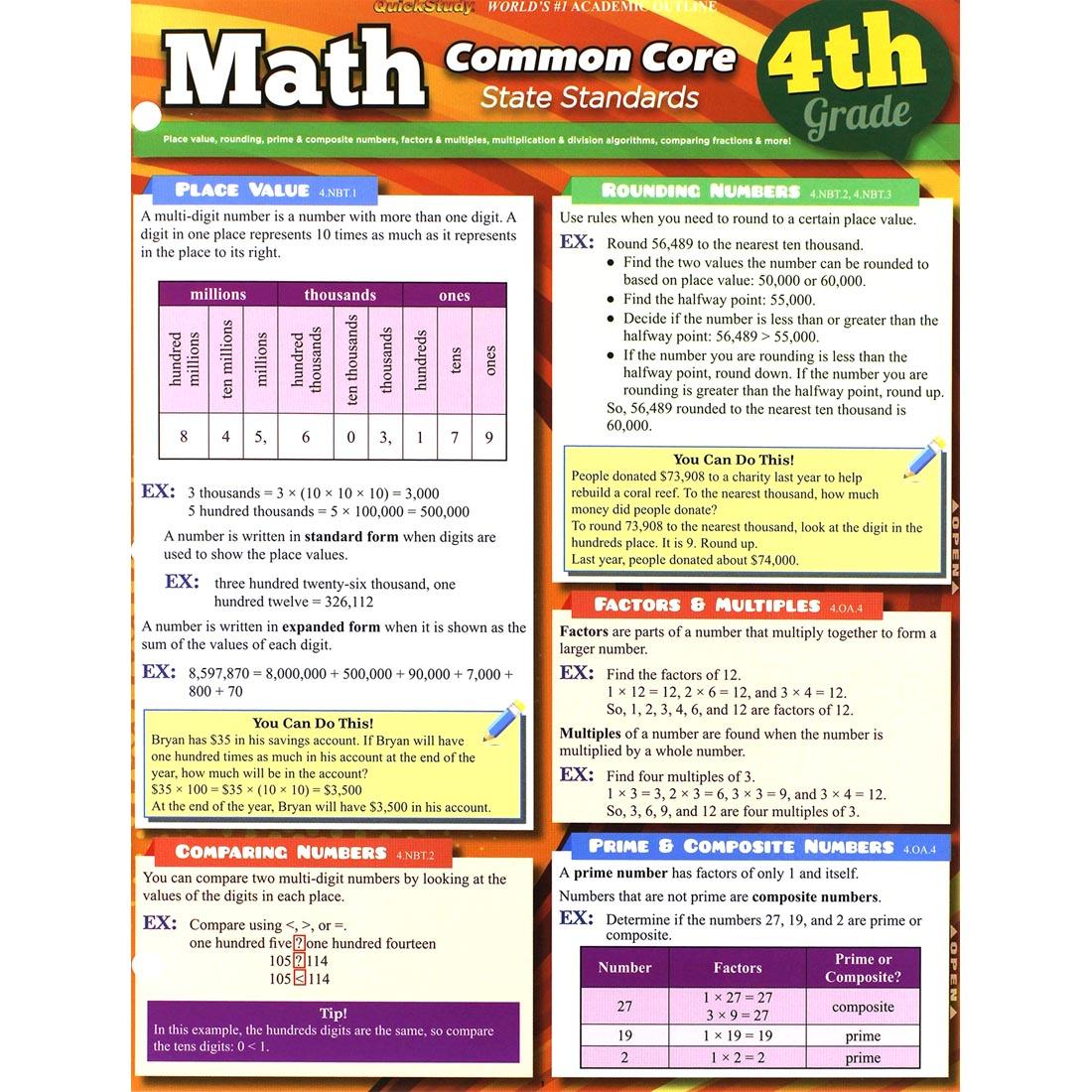 Common Core Math 4th Grade Study Guide