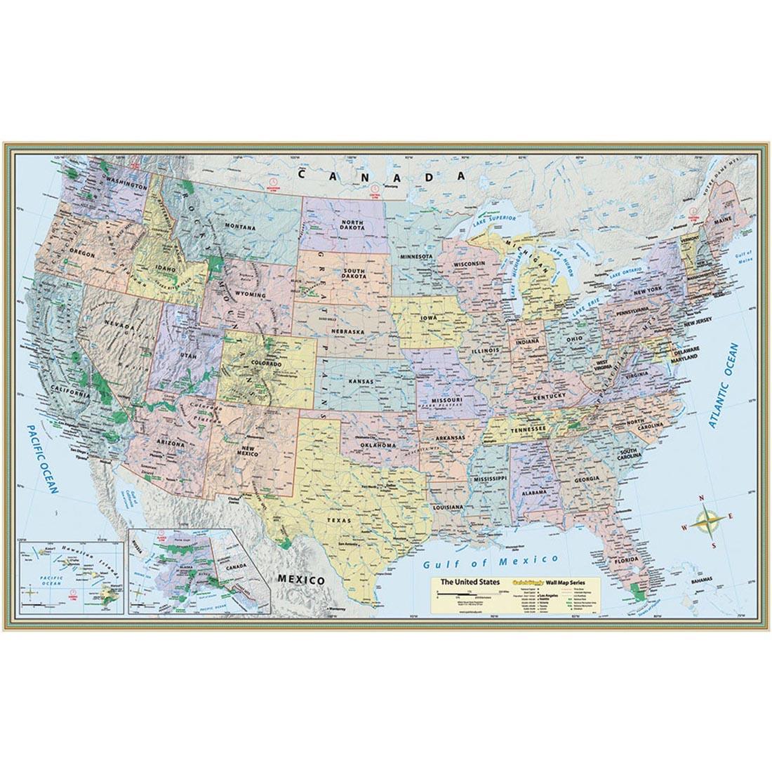 QuickStudy United States Map Laminated Poster