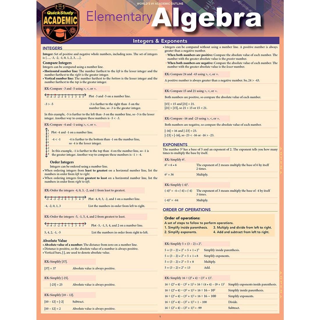 Elementary Algebra Study Guide