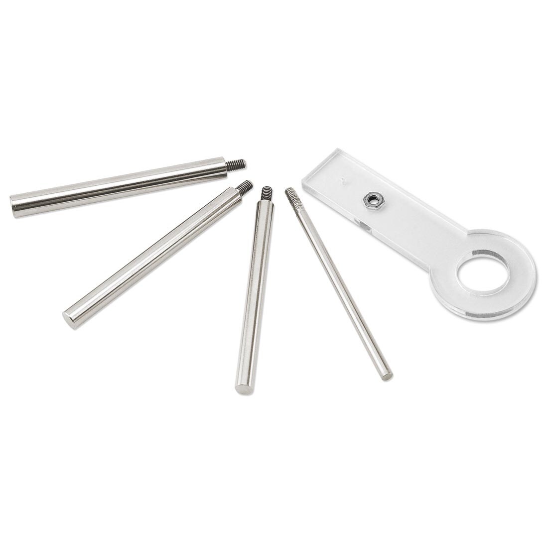 Components of Beadalon Jump Ring Maker Set - mandril holder and 4 mandrils