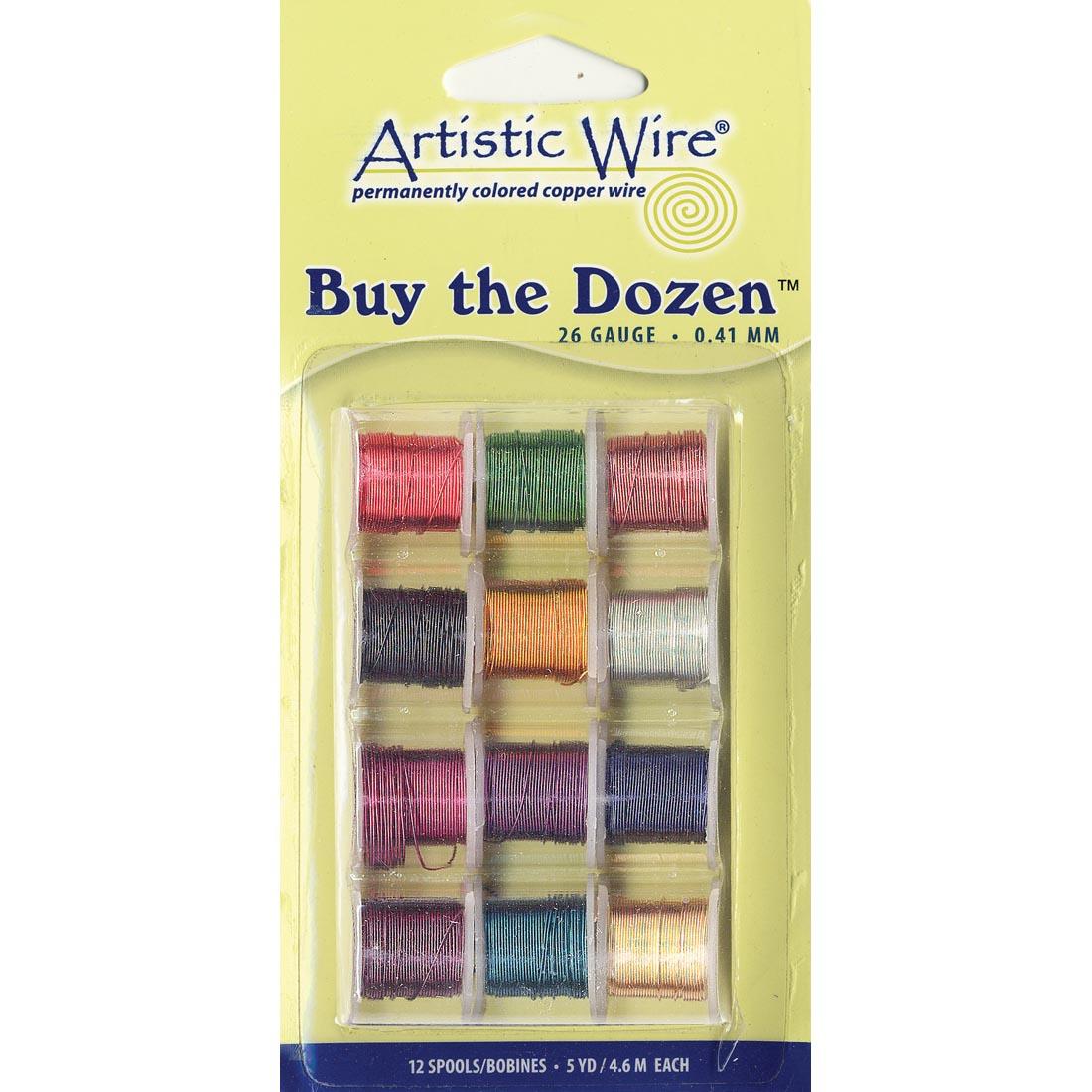 Artistic Wire Permanently Colored Copper Wire 5-Yard Spools 26-Gauge Set